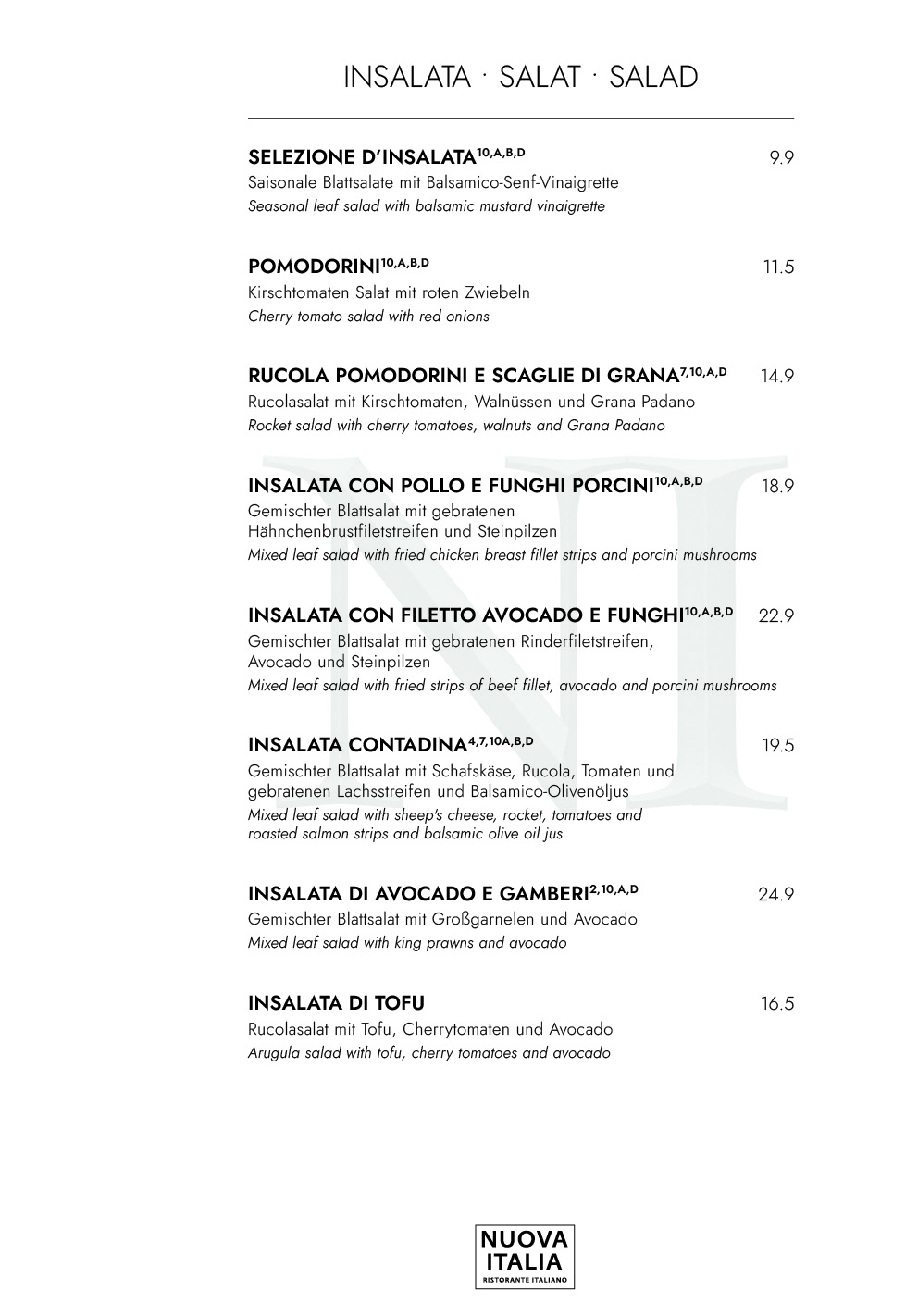 Ristorante Nuova Italia Berlin - Mitte Speisekarte 3